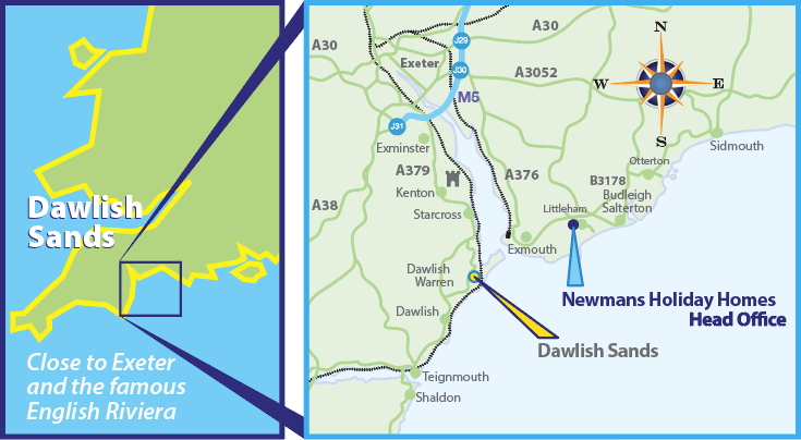 Map to find Dawlish Sands Holiday Park