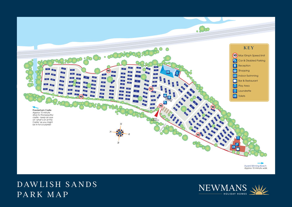 Map of Dawlish Sands